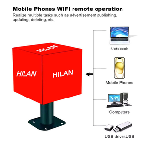 จอแสดงผล LED แบบลูกบาศก์ 4G WiFi สำหรับภายนอกอาคาร สีสันสดใส ความละเอียดสูง ติดผนัง สำหรับป้ายร้านค้าปลีกและงานแสดงสินค้า - Product Image 5