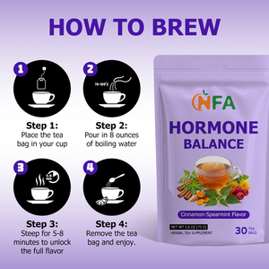 Sachets de thé OEM ODM pour l'équilibre hormonal avec Giroflier et Paspalyte pour soutenir l'équilibre hormonal et l'humeur, favoriser un sommeil réparateur, la détoxification et la digestion - Product Image 3