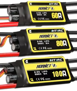 Hornet 40A 50A 60A 80A 100A ESC2-6SブラシレスコントローラーSBEC RC飛行機用