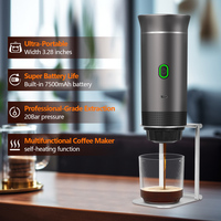 Machine à café expresso électrique portable 3-en-1, mini, USB, auto-chauffante, portable, pour capsules, double mode de préparation, support métallique, voyage
