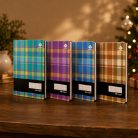 Modisches Tartan-Design A5 Notizbuch, Langlebiger Hardcover-Einband, Perfektes Schreib-Notizbuch für Studenten & Büro