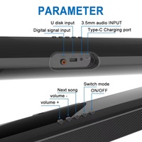 Barra de Sonido Portátil de 20W con Bluetooth para TV LG, Xiaomi, Hisense, Sony, Samsung, TCL