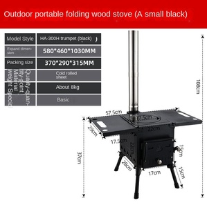Poêle <span class=keywords><strong>à</strong></span> <span class=keywords><strong>bois</strong></span> de jardin <span class=keywords><strong>extérieur</strong></span> pour le camping Poêle <span class=keywords><strong>à</strong></span> <span class=keywords><strong>bois</strong></span> en acier inoxydable pour barbecue avec capacité de chaleur élevée - Product Image 6