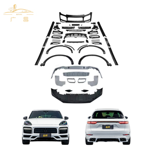 Kit carrosserie <span class=keywords><strong>Cayenne</strong></span> pour <span class=keywords><strong>Porsche</strong></span> <span class=keywords><strong>Cayenne</strong></span> 9Y0.1 2018-2023 ans, modèle Turbos amélioré comprenant des pare-chocs avant arrière et un diffuseur de lèvres TKT - Product Image 1