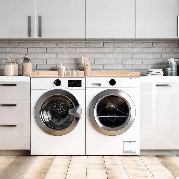 Washer Dryer Wood Top for Laundry Room Organization, Particle Board