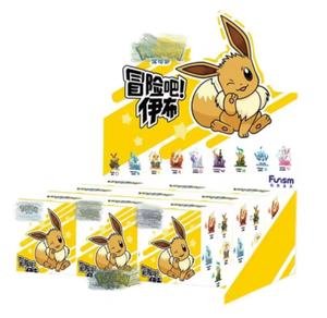 Ensemble de figurines de jouets en PVC Eevee Pokemond de la génération V1-V2 pour enfants, <span class=keywords><strong>aventure</strong></span>, 9 pièces/boîte, figurine de dessin animé Eevee Pokemoned - Product Image 1