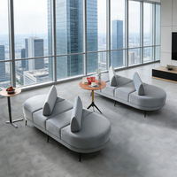 Canapé modulable ovale classique italien en velours blanc, confortable et moelleux, idéal pour les mariages, les halls d'hôtels et les restaurants