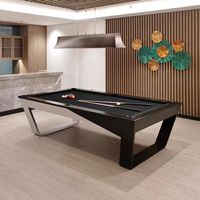 Massivholz & Schiefer Billardtisch 9ft/8ft/7ft Anpassbar für den Heimgebrauch Billardtisch mit Echtleder-Taschen Langlebige Konstruktion