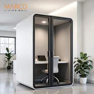 Modern Aluminum Portable Soundproof Office <b>Single</b> Person Modular Outdoor Home Living Room Packaging Separate Panels Flat - Product Image 1