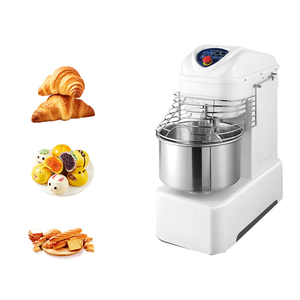 เครื่องผสมแป้งแบบเกลียว 20 ลิตร พร้อมหัวตีแบบตะขอและแบบก้านตี, เครื่องสแตนเลสอุตสาหกรรมสำหรับการนวดและการผสมแป้งระดับมืออาชีพ - Product Image 1