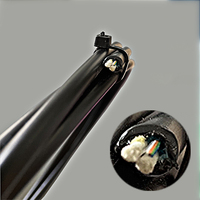 Cable de fibra óptica con cubierta de PVC de 12 hilos Cable de fibra óptica para exteriores con 12 pelos para aplicación aérea Tipo Gyfty