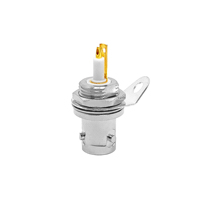 Conector RF Triaxial BNC hembra Jack mamparo conectores de cable de soldadura Triax TR BNC convertidor de montaje en panel