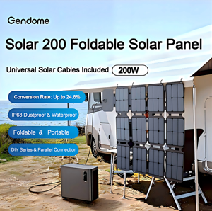 Gendome 200W Panneau Solaire Portable Pliable Monocristallin en Silicium Photovoltaïque 200W - Product Image 1