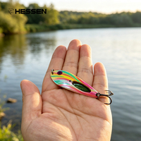 Umpan Pancing Sendok Logam Keras Buatan Warna-warni 60mm 10g Air Tawar Air Asin Tenggelam untuk Memancing Ikan Bass