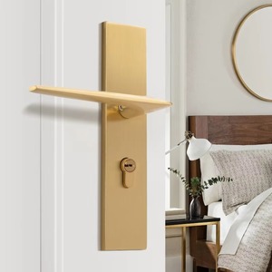 Serrures et poignées de porte intérieures en bois à levier avec grande poignée, prix compétitif, pour salle de bain - Product Image 4