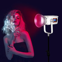 Yidoblo - Luz LED COB RGBW de 300 W, 2700 K, 6500 K, Fuente de Alimentación de CA, Luz LED de Fuente Puntual Continua para Producción de Videos de YouTube y TikTok