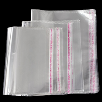 Sacs en plastique transparents OPP auto-adhésifs sans BPA, refermables, avec fermeture éclair, pour l'emballage des vêtements, réutilisables