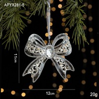 Décoration de Noël élégante Cupidon en acrylique transparent – Outils de mise en scène pour sapin de Noël – Ornements pour sapin de Noël