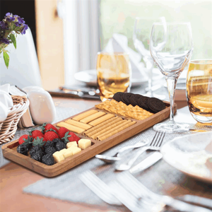 Plateau de présentation de fromages en bois moderne assiette à <span class=keywords><strong>brunch</strong></span> sculptée et plateau de service de fruits pour le salon en gros - Product Image 5