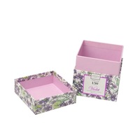 Vente en gros de carton rigide en papier de luxe personnalisé avec couvercle et base emballage carré de produit cadeau bougie boîte d'emballage