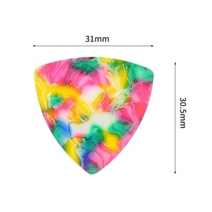 Púas de Guitarra de Celuloide 0.5 0.75 0.96 1.2mm ABS en Forma de Corazón, Accesorios para Instrumentos Musicales - Product Image 3