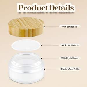 กระปุกครีมเครื่องสำอางเปล่าขนาด50กรัม30กรัม60กรัม100กรัมบรรจุภัณฑ์สครับผิว5กรัม10กรัม15กรัม20กรัมพร้อมฝาปิดสีขาว - Product Image 3