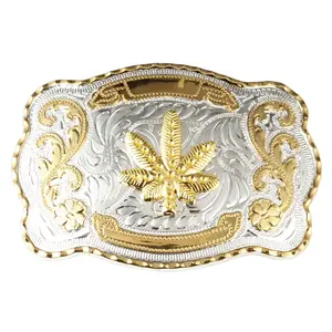 Zwei-Töne glänzende Gold-Silber-Western-Gürtelschnalle Modedesigner Pferde-Schnalle Cowboy-Western-Gürtelschnalle für Herren