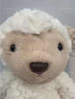 Songshan Toys Gros Mouton Pondéré Avec Visage Blanc Gris 35cm En Peluche Mignon Agneau Poupée Grand Animal En Peluche Pondéré Jouet Cadeau