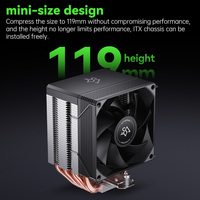 SNOWMAN Refroidisseur d'air CPU à tour unique haute performance PWM Refroidisseur de dissipateur thermique de refroidissement par air de fonctionnement à faible bruit
