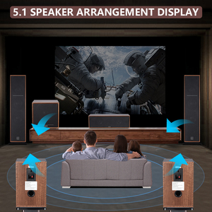Sistema de Sonido Envolvente 5.1 para el Hogar, Sistema de Cine en Casa de Madera con Altavoces de Alta Fidelidad - Product Image 4
