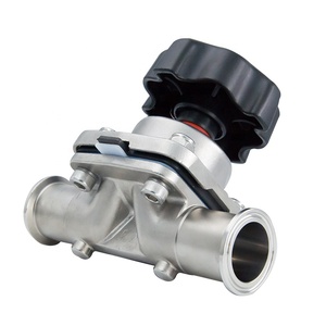 Vanne à membrane manuelle droite en acier inoxydable SMS DIN ISO Snitary avec joints EPDM - Product Image 2