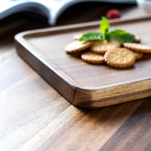 Acacia Wood Rectangular <b>Tray</b> Solid Color For Coffee <b>Tea</b> Serving Home Kitchen Use - Product Image 4