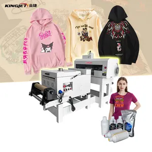 Impresora Kingjet con película de 24 pulgadas A3 más barata Impresoras adhesivas Dt Camiseta de tinta Kit de inicio Set Dtf Máquina de impresión Mini