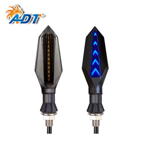 ไฟเดย์ไลท์ ADT แบบสองสี 17led สีฟ้า พร้อมไฟเลี้ยวแบบไดนามิกสีเหลือง สำหรับมอเตอร์ไซค์ - Product Image 4