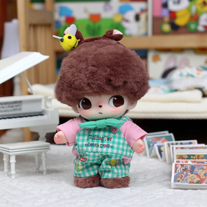 Dimoo Doll Clothes <b>Vinyl</b> Plush Keychain <b>Raincoat</b> Green Hooded Summer Outfit For Small Pendant Toys - Product Image 3