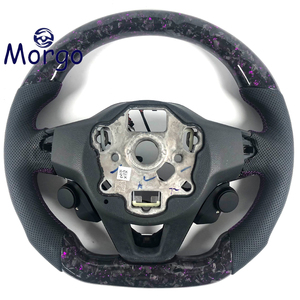 Accessoires intérieurs sportifs en cuir personnalisés avec LED et fibre de carbone pour VW Golf MK 5-8 7.5 6R-8R <span class=keywords><strong>GTX</strong></span>, volant de voiture - Product Image 6