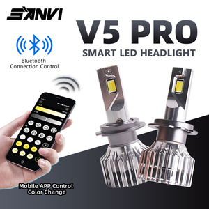 SANVI V5pro 3 couleurs haute puissance Led Auto voiture ampoules Led H18 H8 H11 H4 6000k H7 projecteurs Led pour l'éclairage automobile - Product Image 2