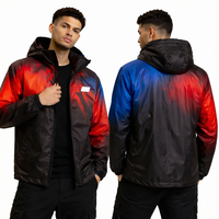 Veste coupe-vent légère à capuche pour homme, fermeture éclair intégrale, imperméable, respirante, veste décontractée pour l'extérieur