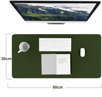 Grand tapis de bureau en cuir antidérapant, imperméable, pour ordinateur portable, clavier, bureau/travail/maison/décoration, personnalisable, pour jeux