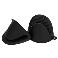 Mini-mitaines de cuisine résistantes à la chaleur, en caoutchouc, pour friteuse à air, mini-pinces de préhension pour casseroles, mitaines de four en silicone, protège-plats