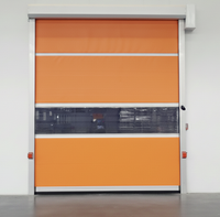 Porte de salle blanche à enroulement électrique coupe-vent, porte rapide en PVC imperméable à haute vitesse, design industriel