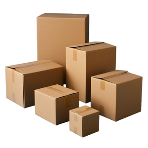 Boîtes d'Emballage Personnalisées Haut <span class=keywords><strong>de</strong></span> Gamme Portables en Carton Ondulé avec Gaufrage Kraft pour Expédition, <span class=keywords><strong>Déménagement</strong></span> et Livraison - Product Image 3
