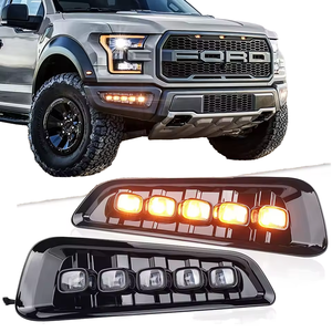 Cho ovovs 12V LED Sương Mù Ánh sáng raptors bật tín hiệu ban ngày đèn chạy cho FORD F150 RAPTOR 2017 2020 màu vàng mới - Product Image 1