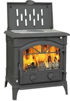 Poêle à granulés et à bois en fonte moderne pour cuisine et extérieur, écologique, durable, chauffage Bestfire CL-F14-TP