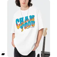 Camiseta personalizada com caimento no ombro, camiseta gráfica de alta qualidade com bordados, hip hop, 2022