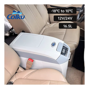 Colku DC-18F Portable Armrest Car Refrigerator Compressor 12V 24V <strong>Mini</strong> Console Fridge <strong>Freezer</strong> 16.5L for SUV MPV Truck - Product Image 1