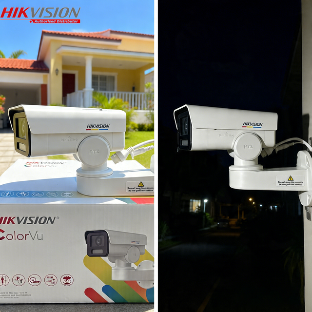 Hikvision Original DS-2CD1P47G2-L 4MP ColorVu PT IP Camera 30m White Light IP66 PoE Built-in Mic Outdoor Security Camera