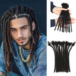 Dreadlocks Afro Kinky all'Ingrosso, 100% <span class=keywords><strong>Capelli</strong></span> Umani <span class=keywords><strong>Veri</strong></span>, Morbidi, Interamente Fatti a Mano, Colore Nero Naturale, Estensioni Dreadlocks Personalizzate - Product Image 1