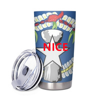 Mug de voiture personnalisé à thème distinctif de Saipan, avec intérieur en acier inoxydable résistant à l'usure, idéal pour les voyages routiers et les activités sportives