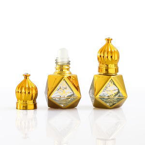 Custom Luxury <strong>8ml</strong> Octagon Glass Screw Top Dubai Perfume Bottle Vintage Fancy <strong>Attar</strong> Arabic <strong>Roll</strong>-<strong>on</strong> Essential Oil Fragrance Bottle - Product Image 6
